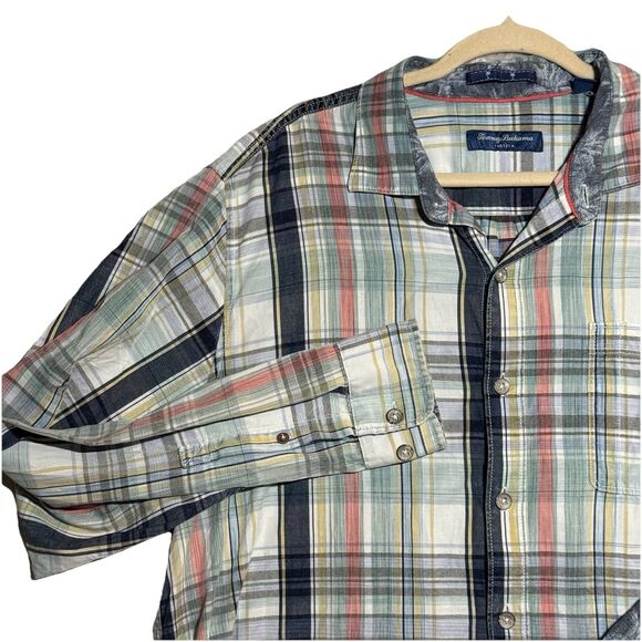 Tommy Bahama Tortola Casual Button Down Shirt Men’s XL Sunwash Check Azul Mar - Picture 3 of 16